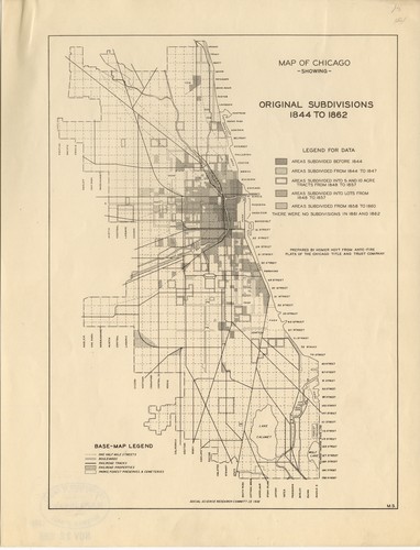 Map of Chicago, showing original subdivisions, 1844 to 1862 /